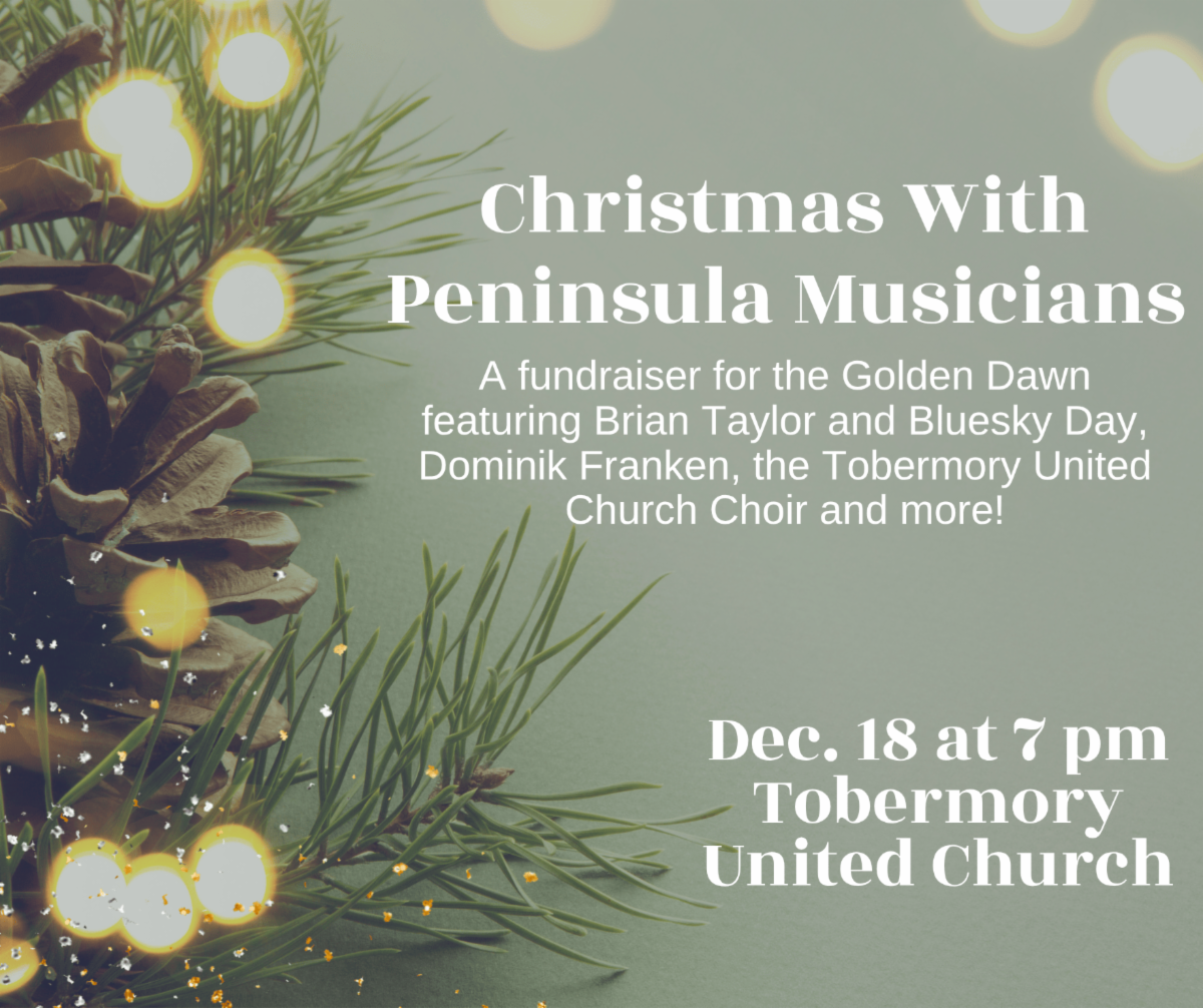 Christmas with Peninsula Musicians event poster. December 18 at 7pm. Details in link