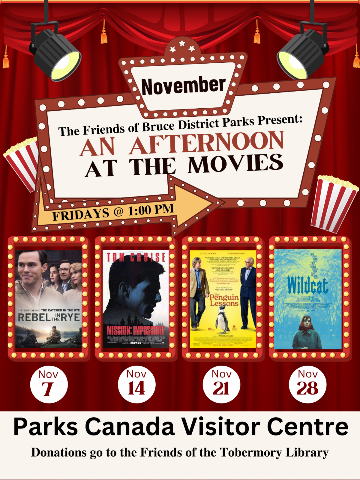 Parks Canada Movie Poster for Friday Movies in November