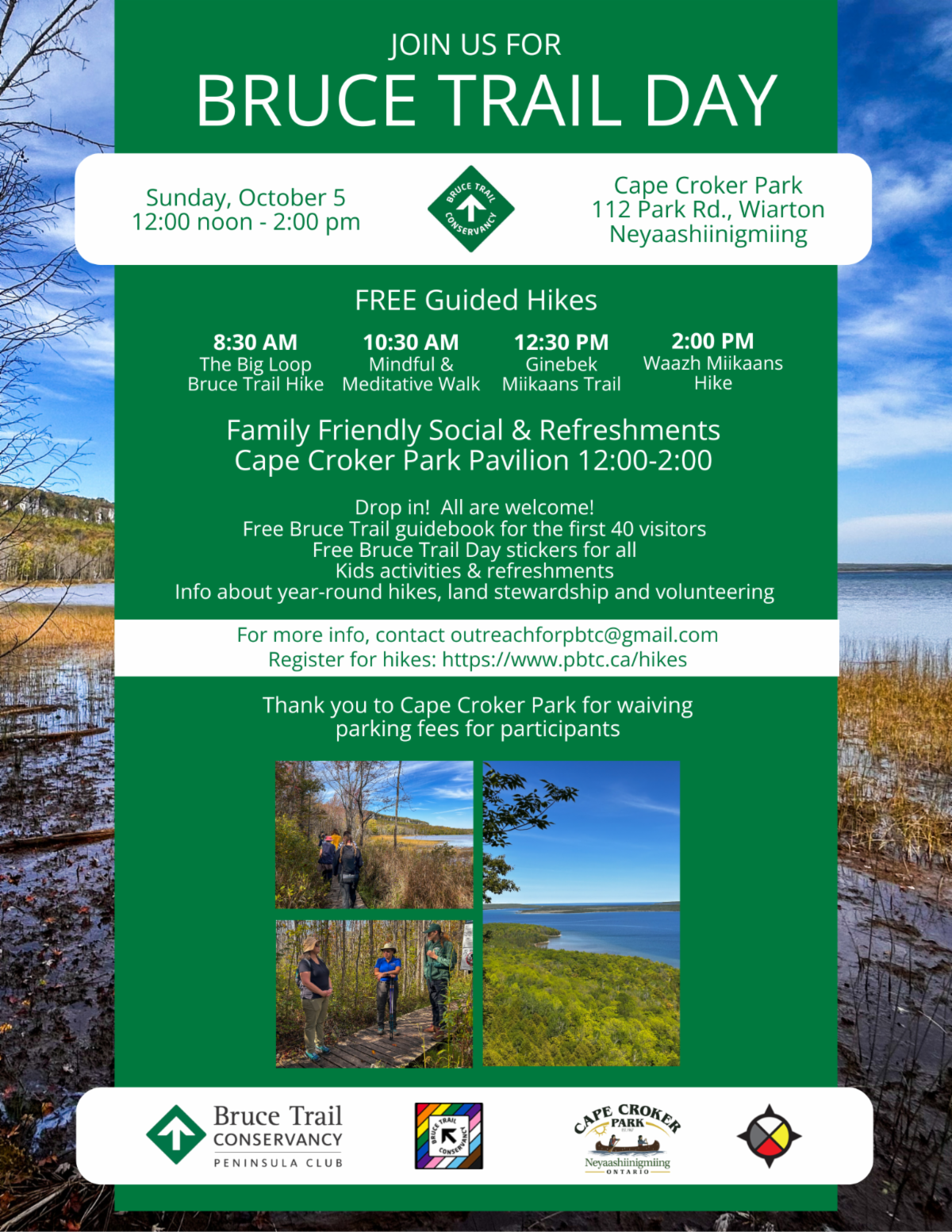 Bruce Trail Day Event Poster for October 5