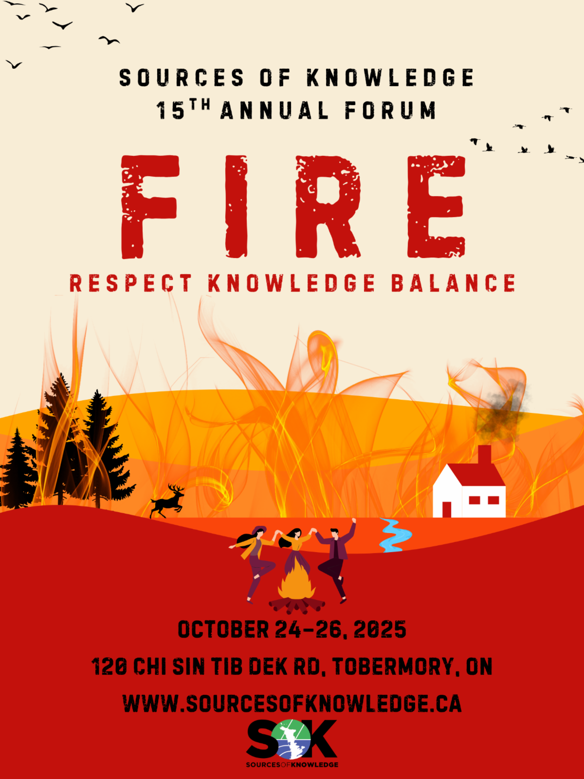 Event Poster for the Sources of Knowledge FIRE forum
