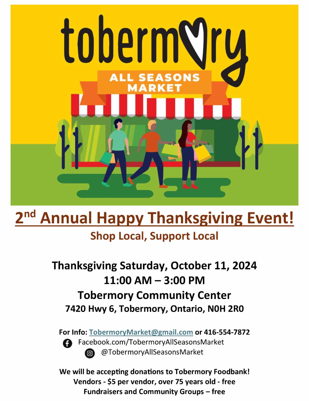 Tobermory All Seasons Market Event Poster for October 11