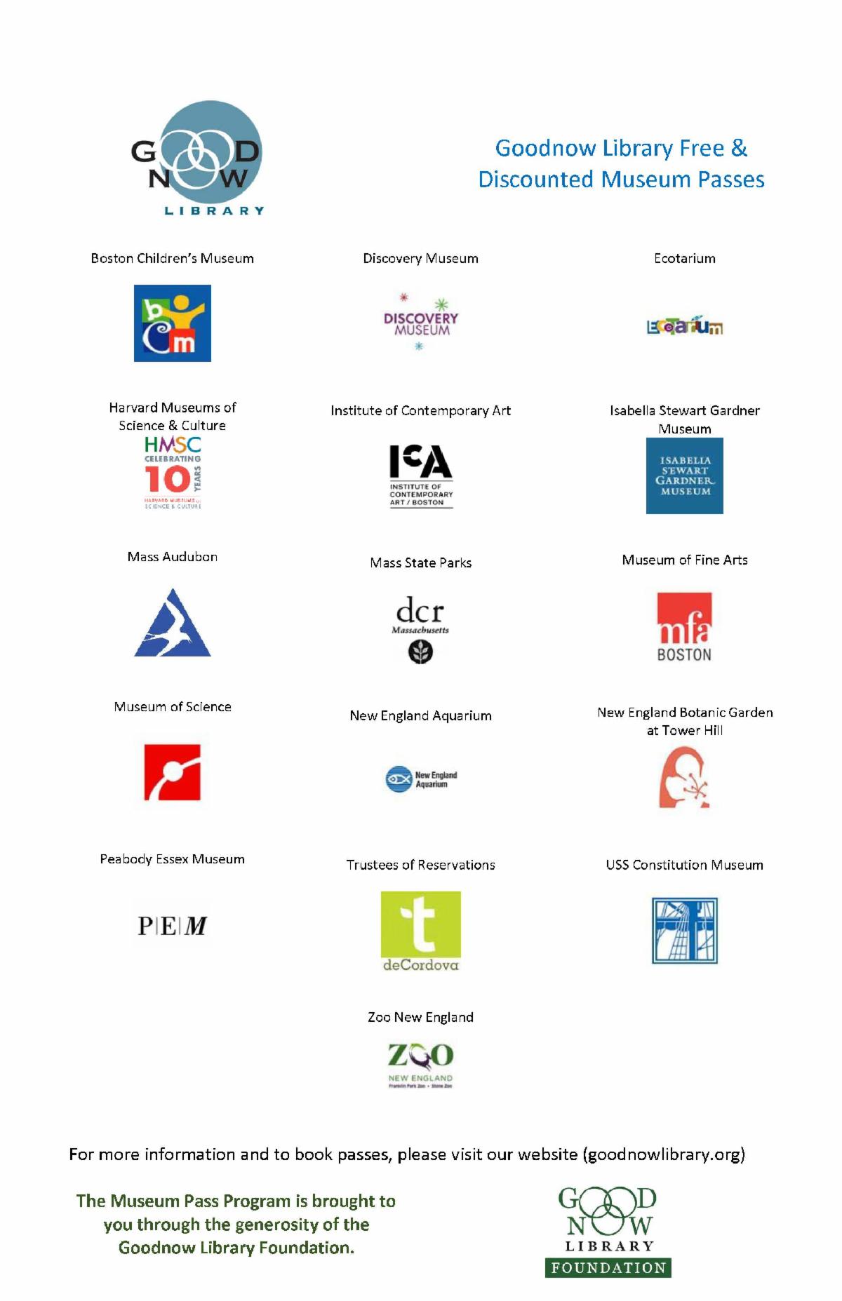 To learn about our museum pass program, please click on the image.