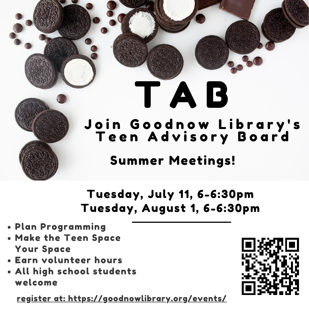 Teen Advisory Board. For more information please click on the link. 