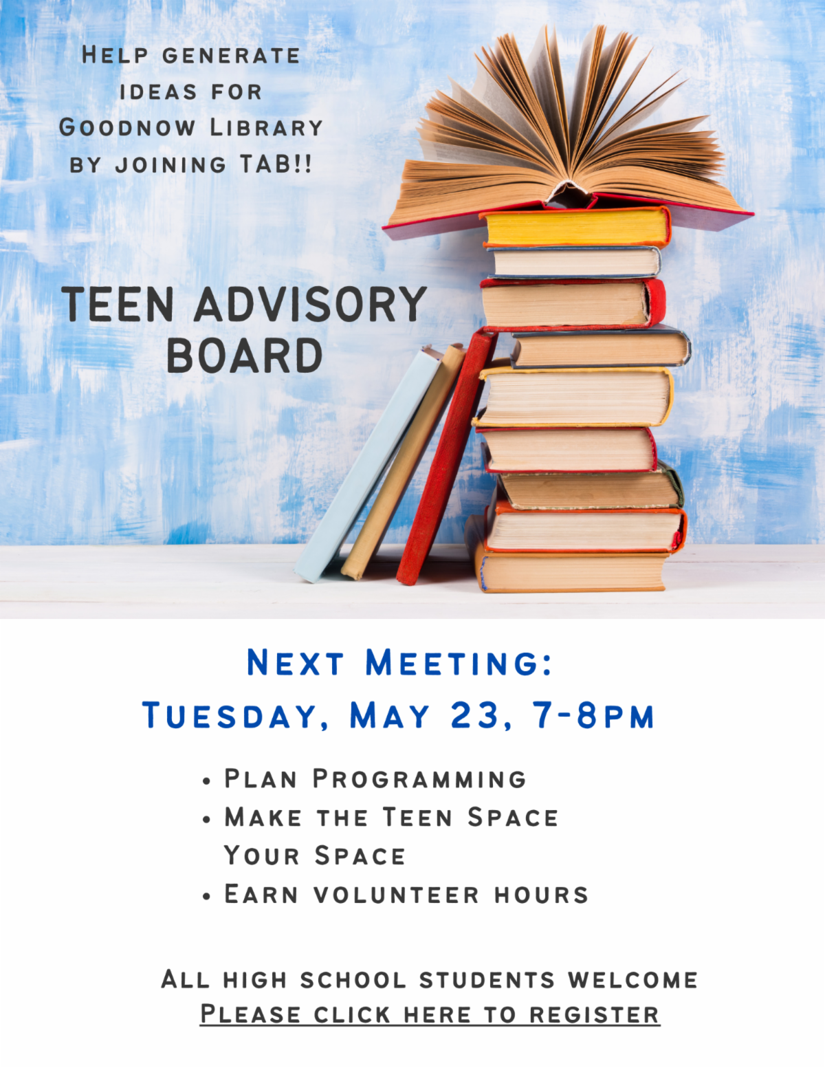 Teen Advisory Board. For more information click on the image. 