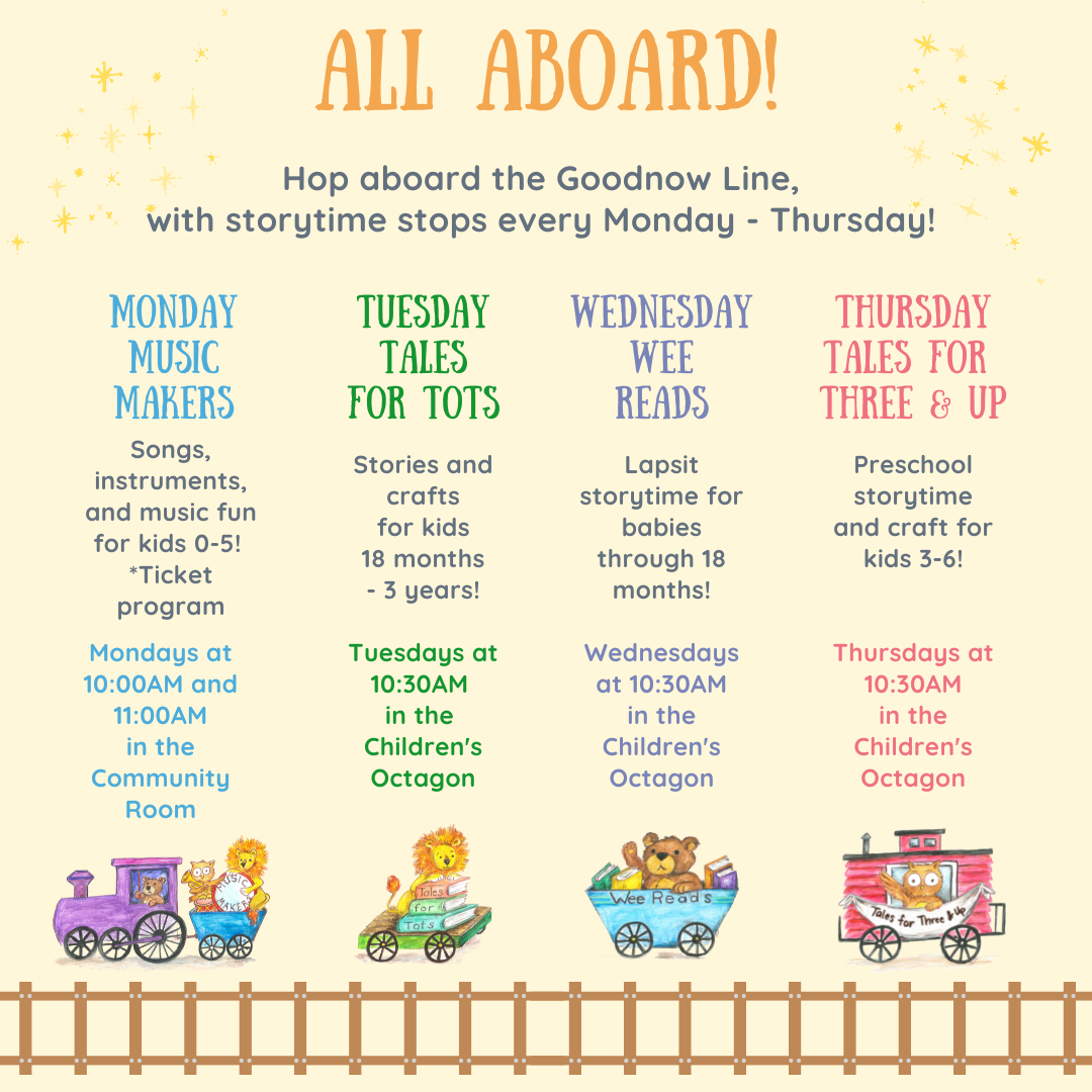 Children's Weekly Programming. Please click on the link for more information.