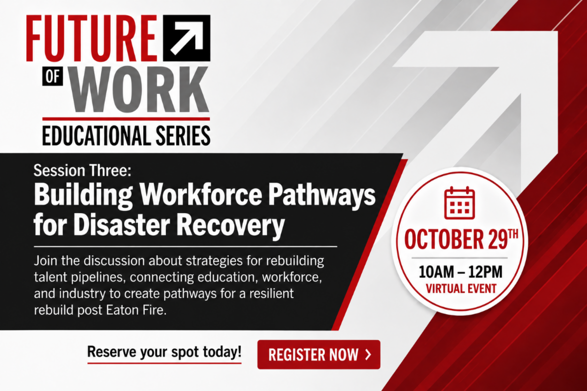 future of work educational series building workforce pathways for disaster recovery banner 