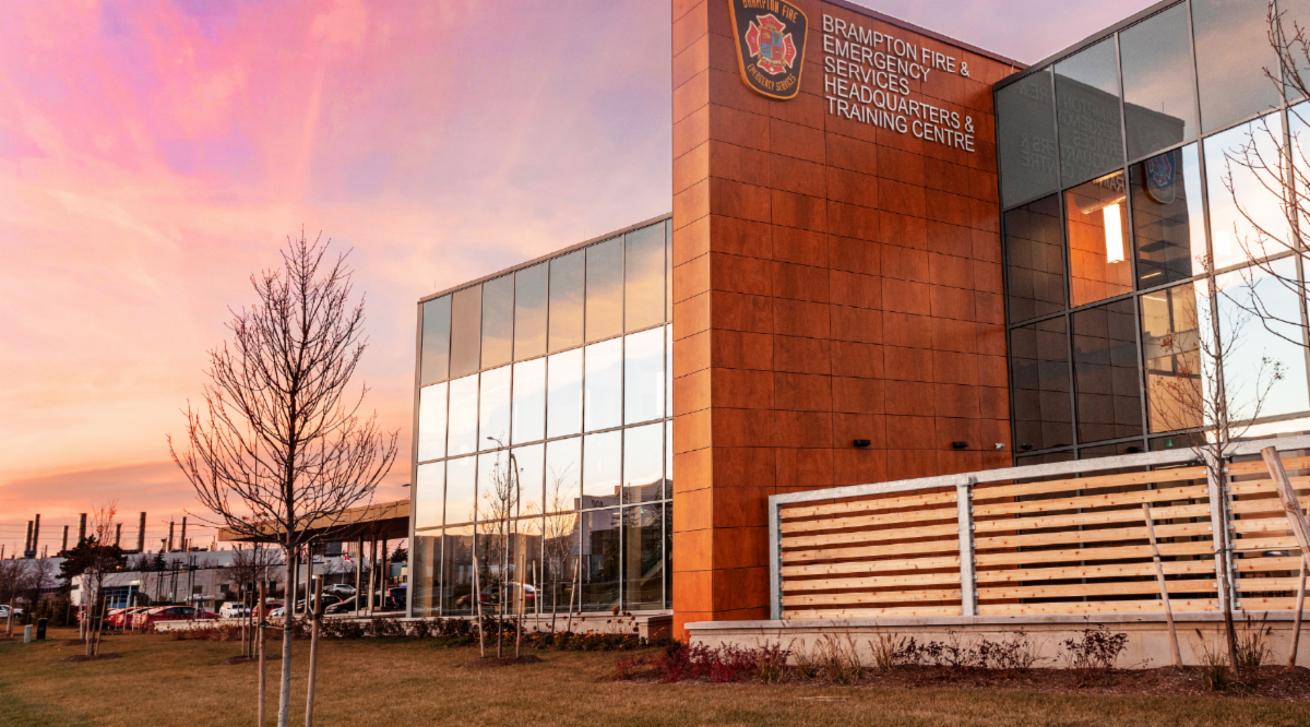 EXT. photo of Brampton Fire and Emergency Services building 
