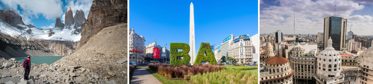 Patagonia glaciers and the streets of Buenos Aires, Argentina