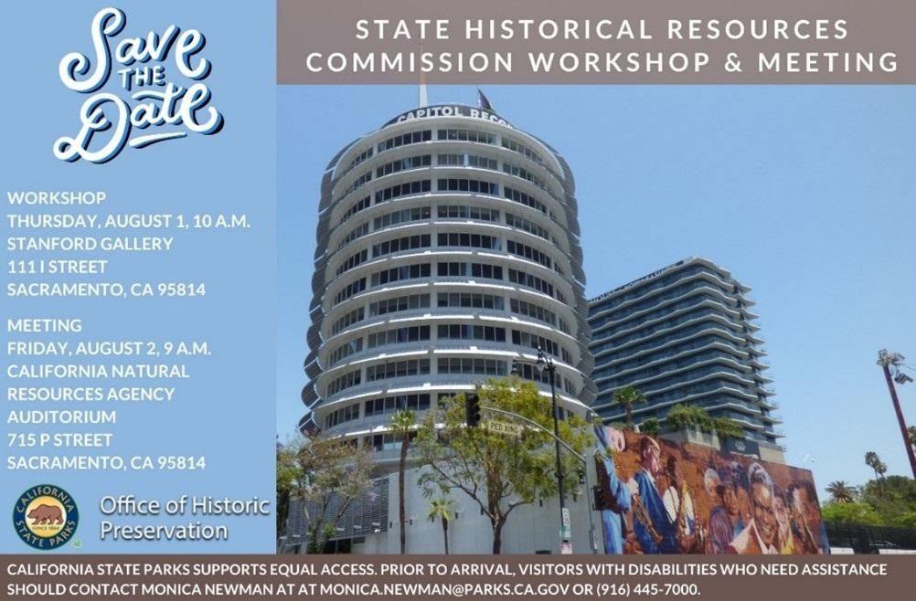 August Commission Workshop and Meeting flyer