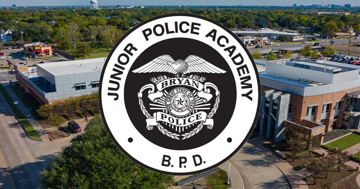 Bryan Police Department Junior Police Academy logo.