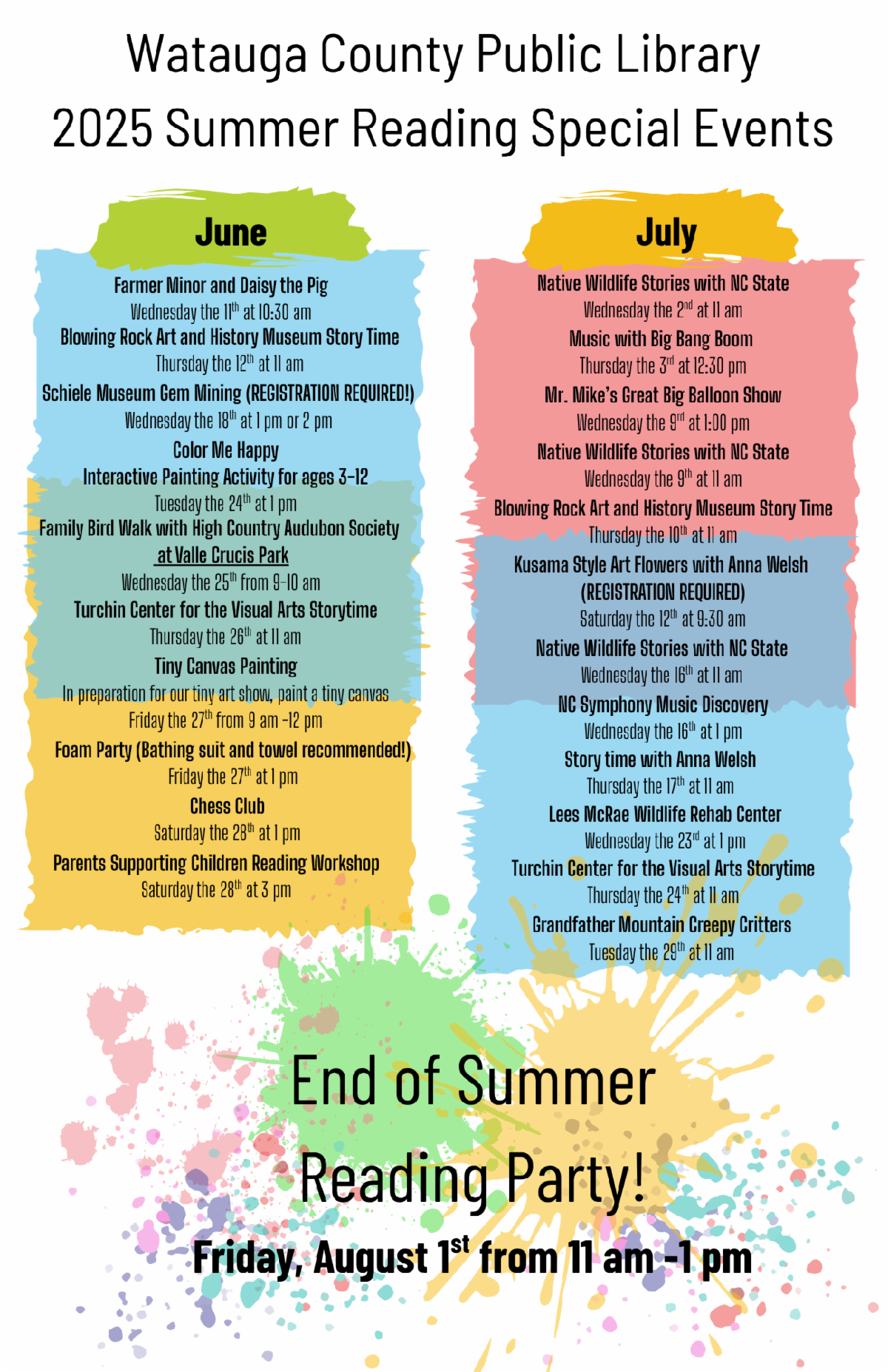 Watauga County Public Library June Newsletter