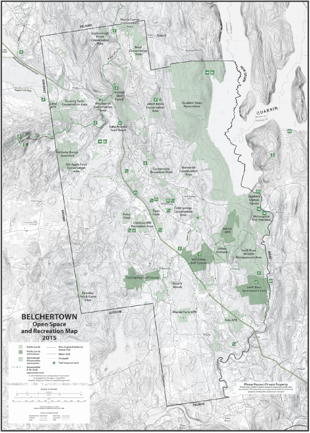 2015 Open Space and Recreation Map of Belchertown