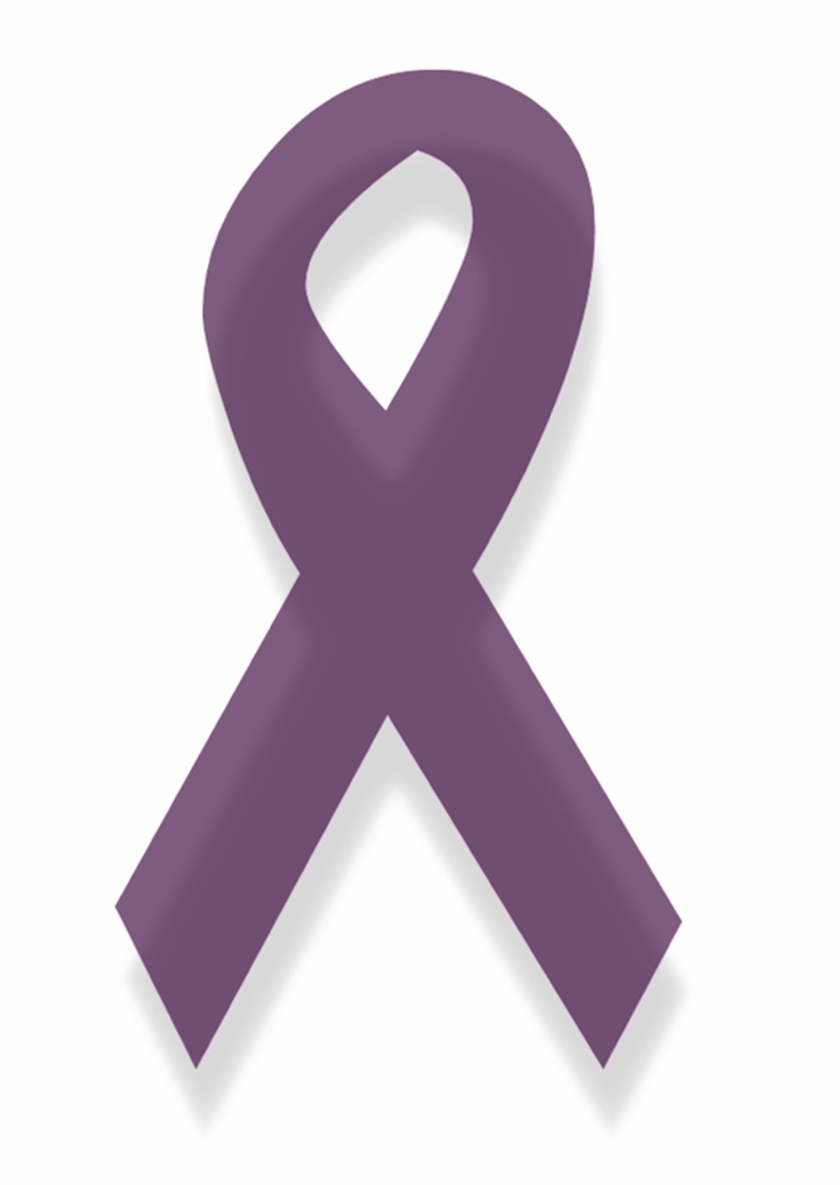 Purple awareness ribbon.