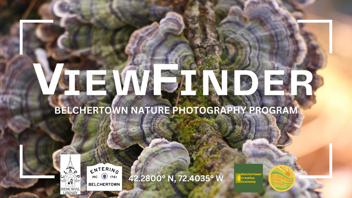ViewFinder promotion with program name and sponsors overlaid on nature image