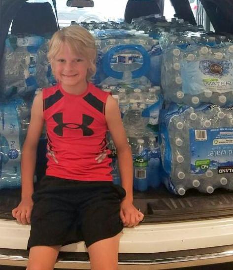 Henry Turner bottled water donation