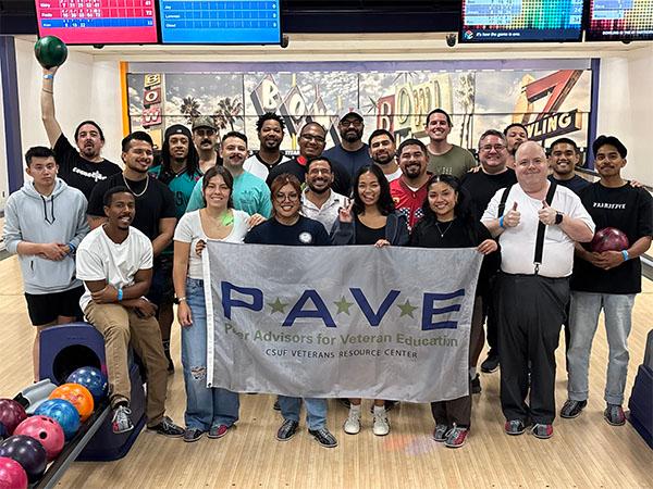 CSUF PAVE team at bowling night.