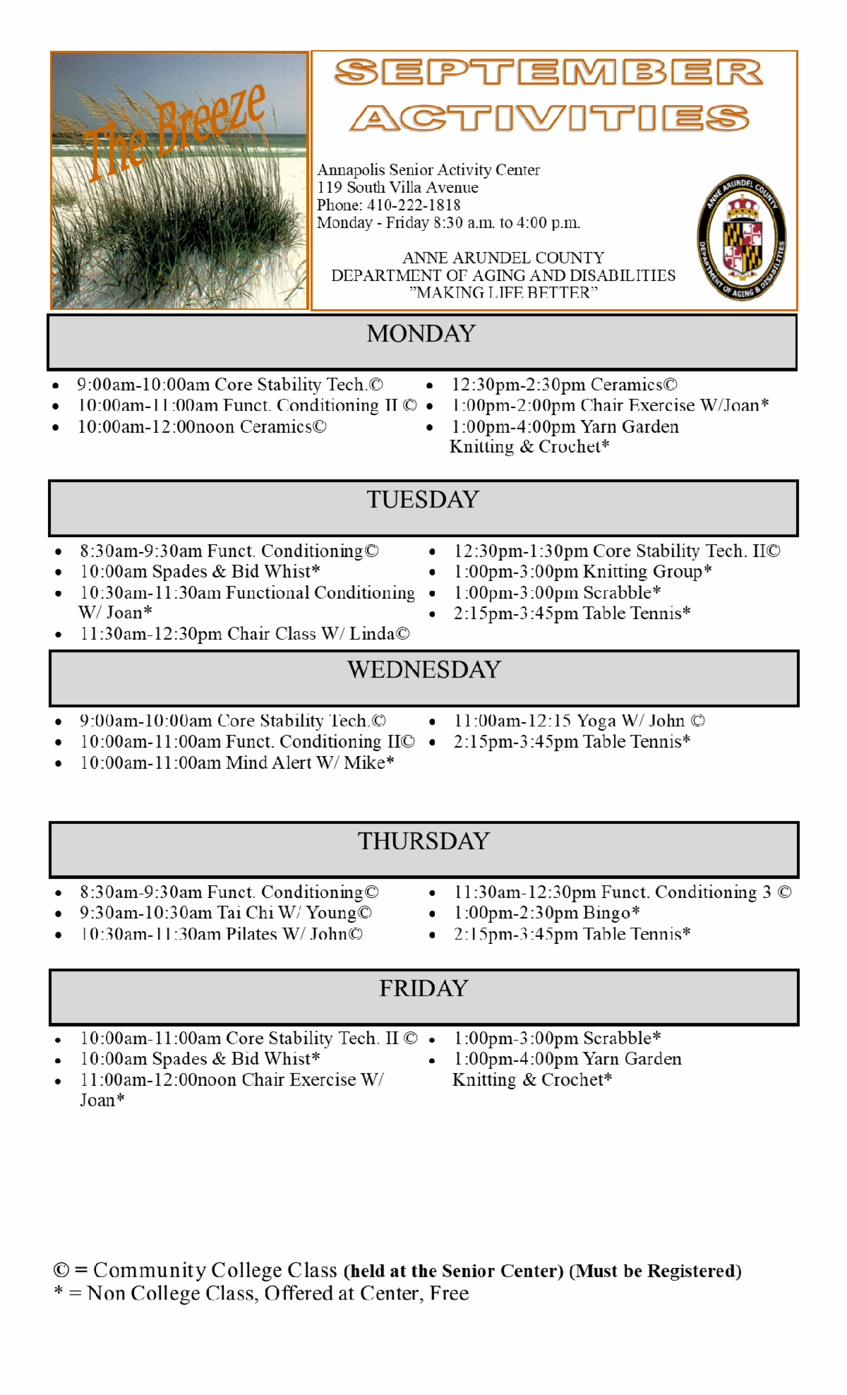 September Activities