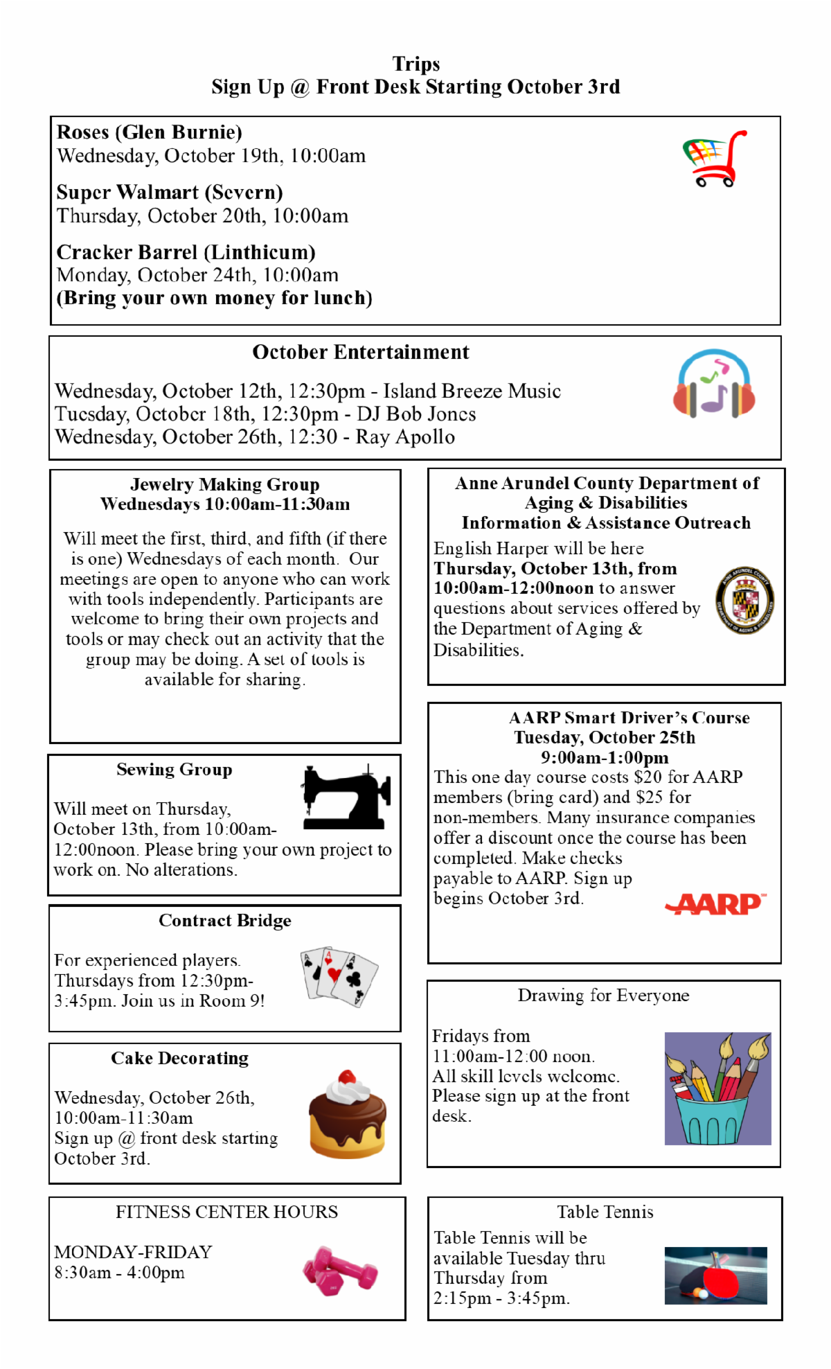 October Activities October Activities