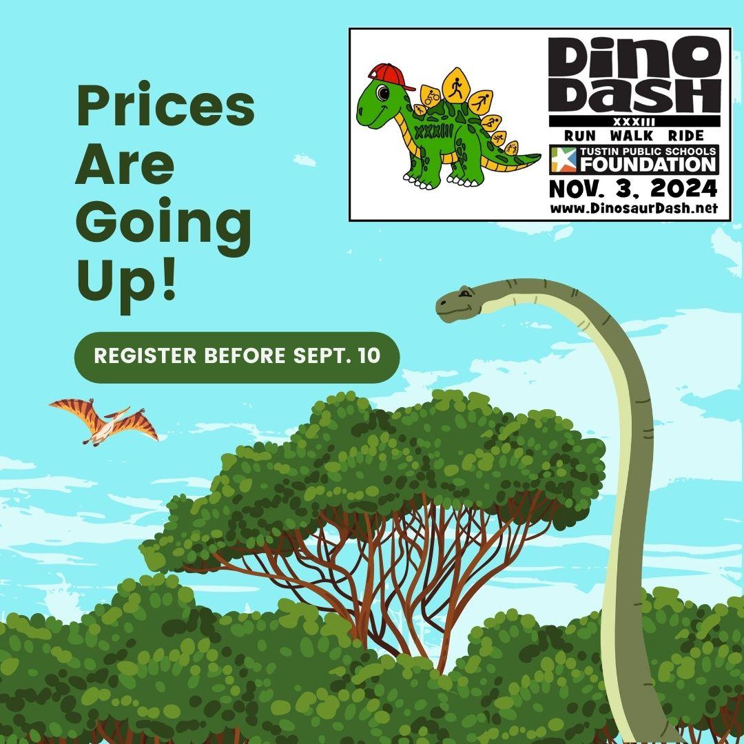 Dinosaur Dash Price Increase Reminder