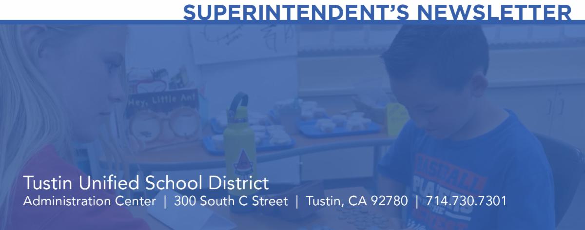 Superintendent's Newsletter Footer with contact information for Administration Center