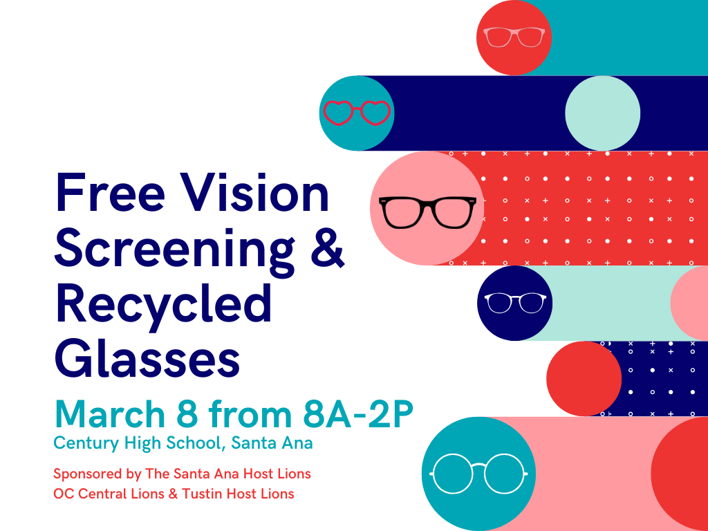 March 8 Free Vision Screening and Recycled Glass Event