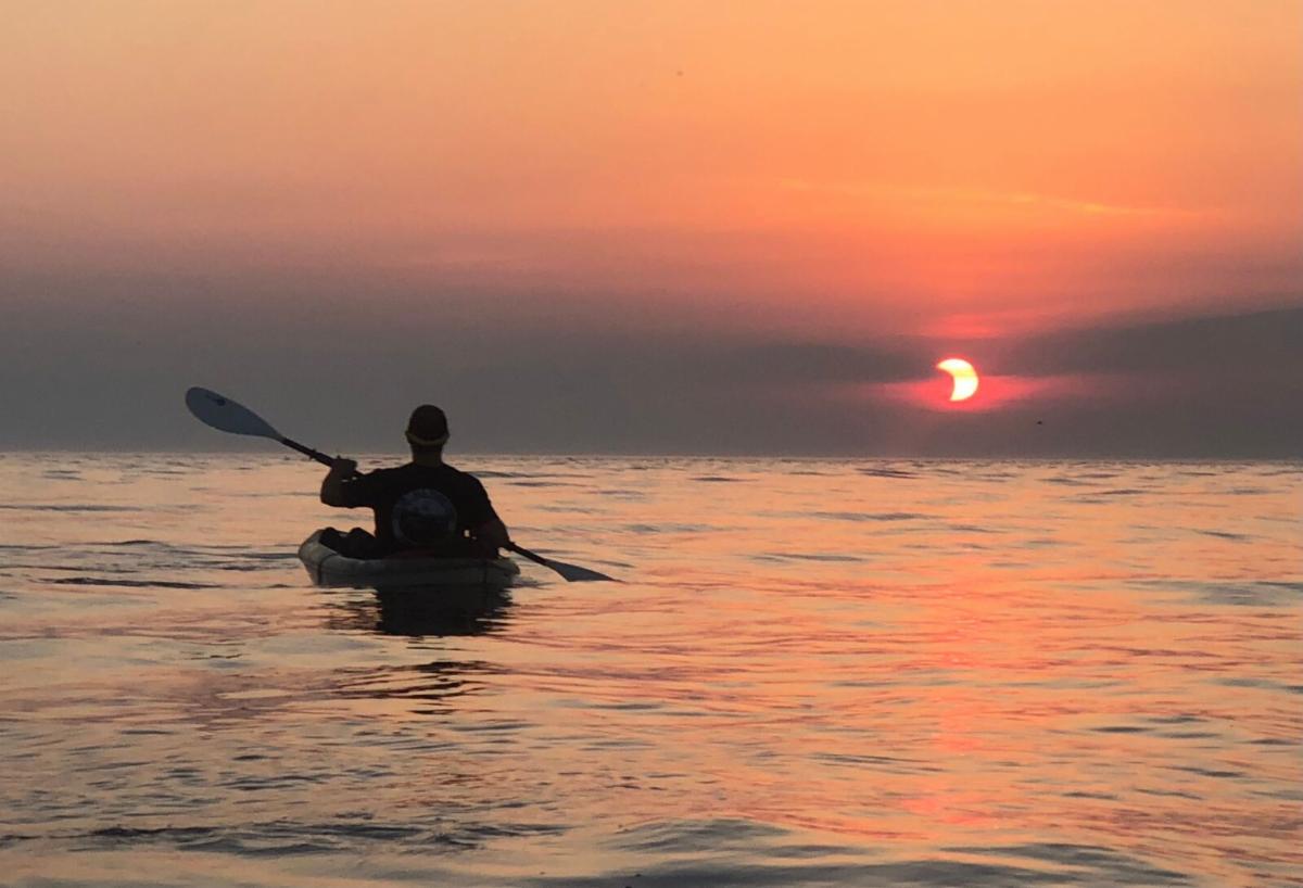 Partial solar eclipse in Wisconsin, photo credentials Cindy Bailey Marinette