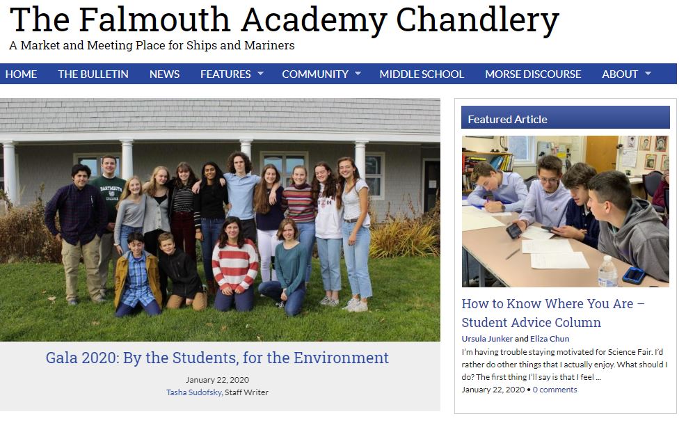 Falmouth Academy Mainsheet 1/19/22