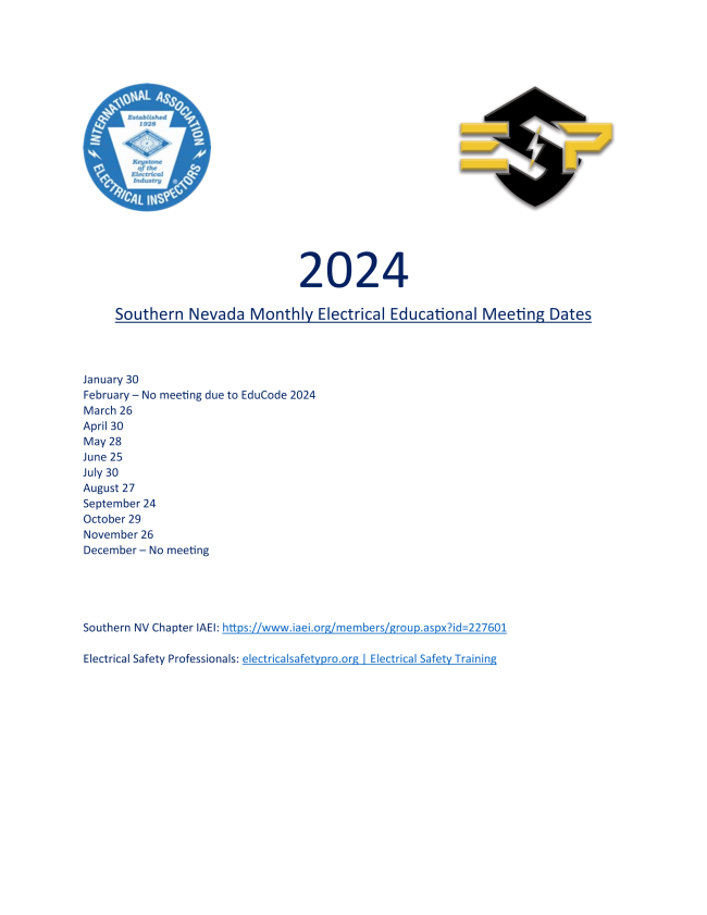 2024 Meeting Dates