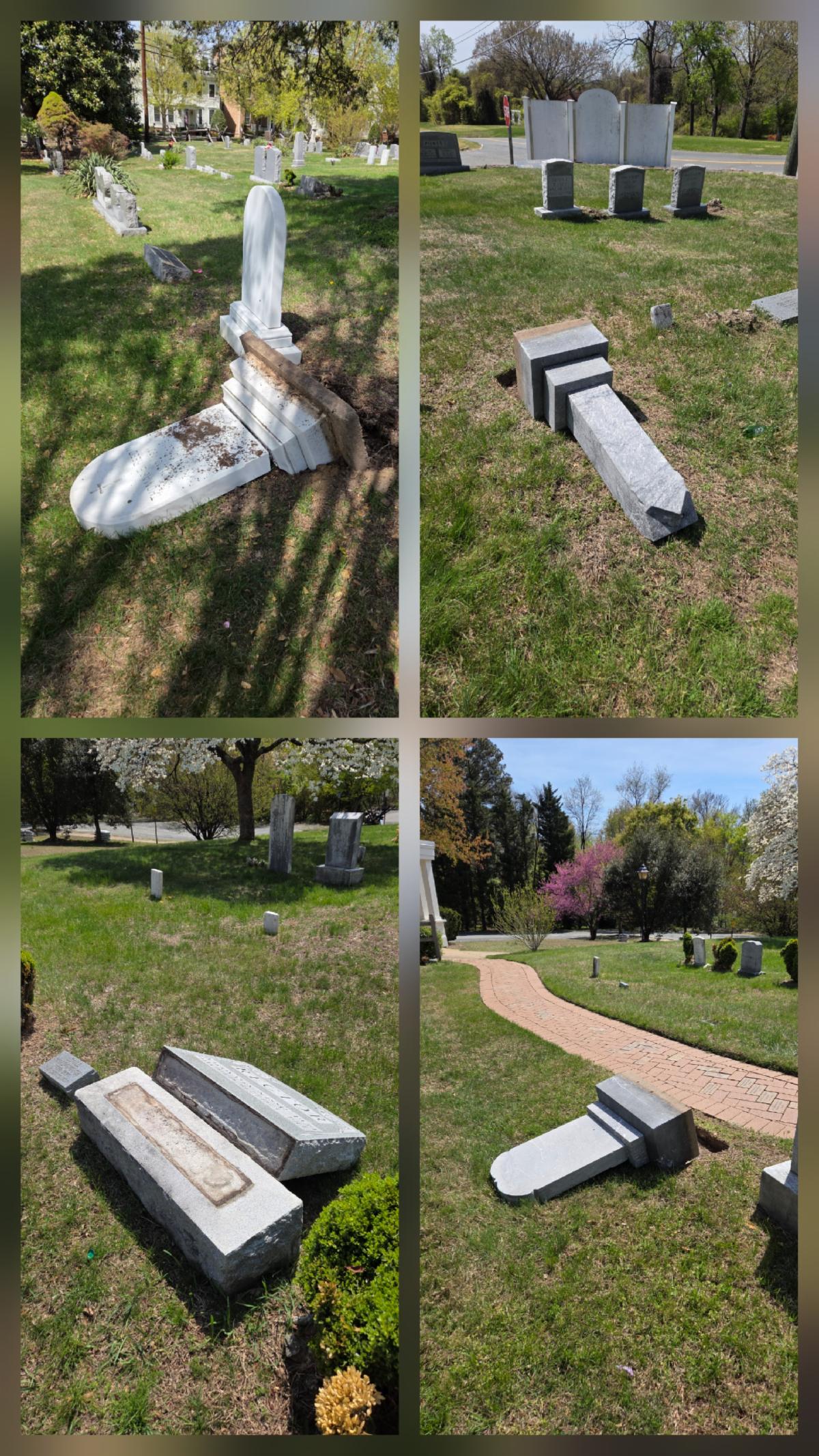 vandalized cemetery