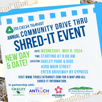 Tri Delta Transit Annual Community Shred-It Event