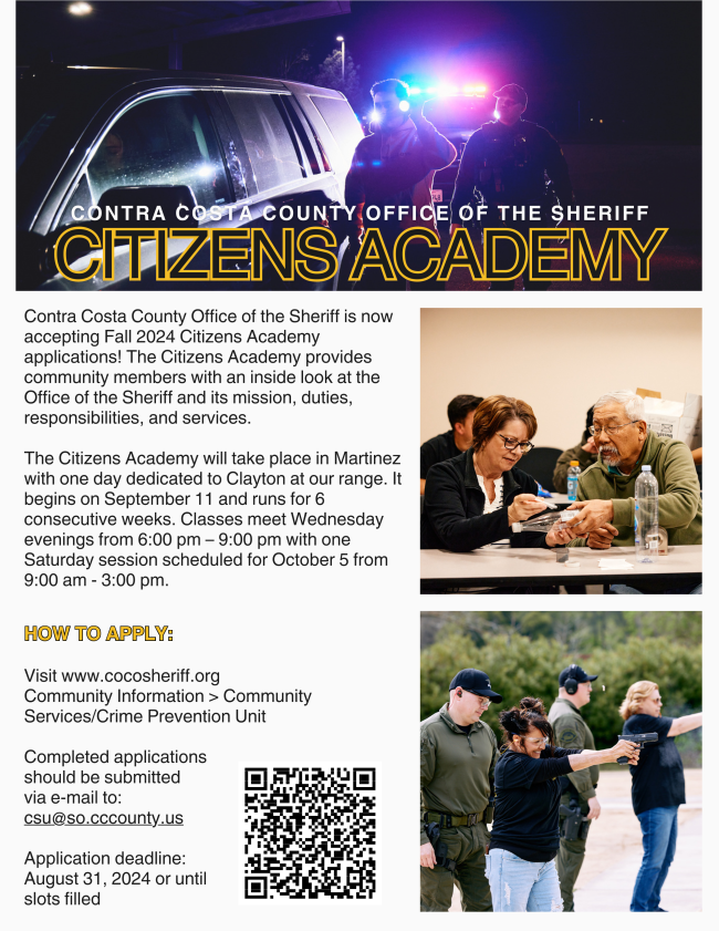 Flyer for Citizens Academy
