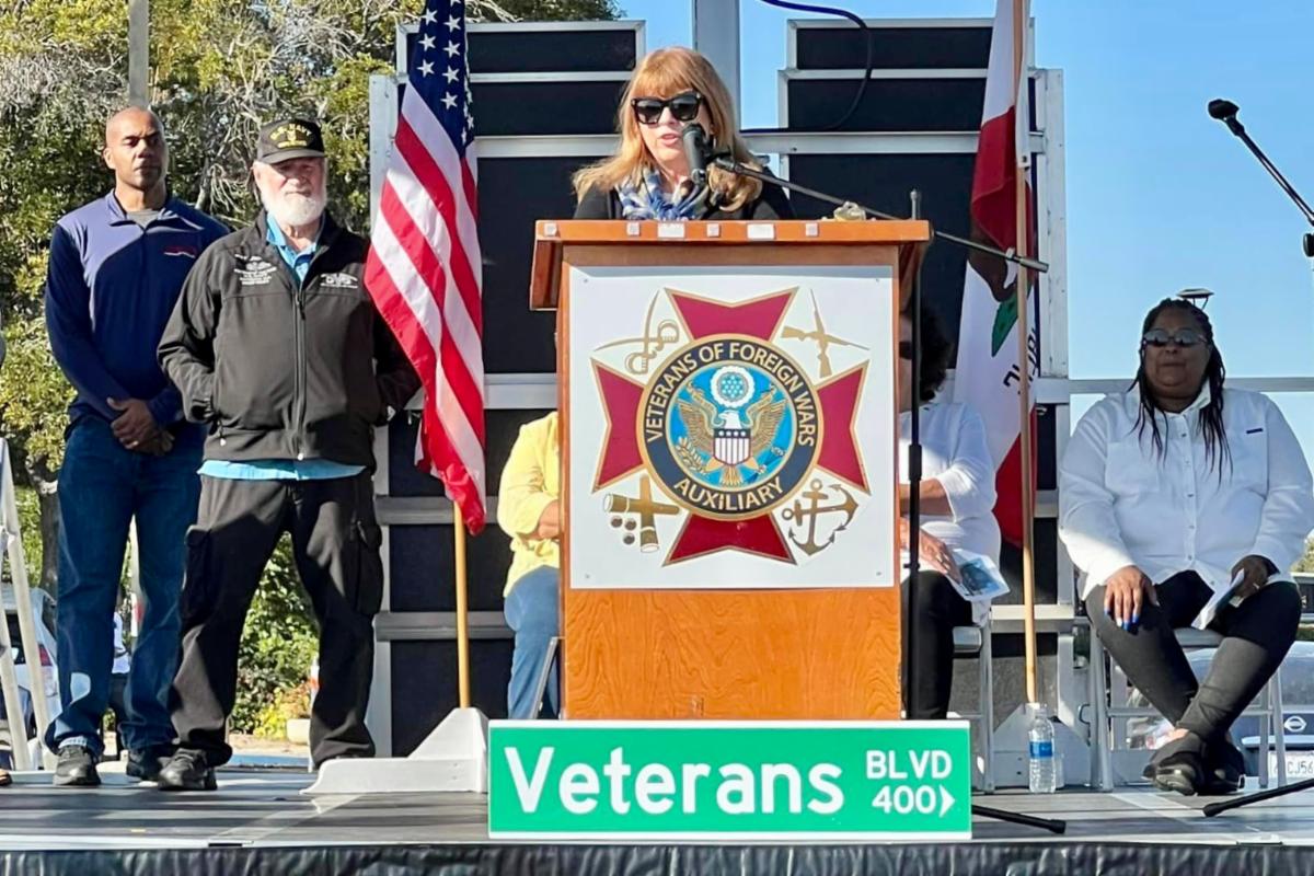 Supervisor Burgis speaking at Veterans Day event