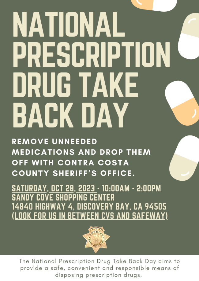 National Prescription Drug Take Back Day flyer