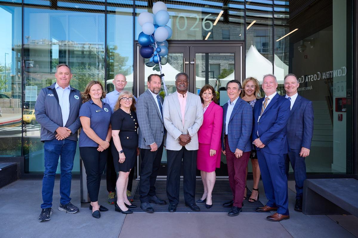 Contra Costa County Supervisors and Staff pose in front of building