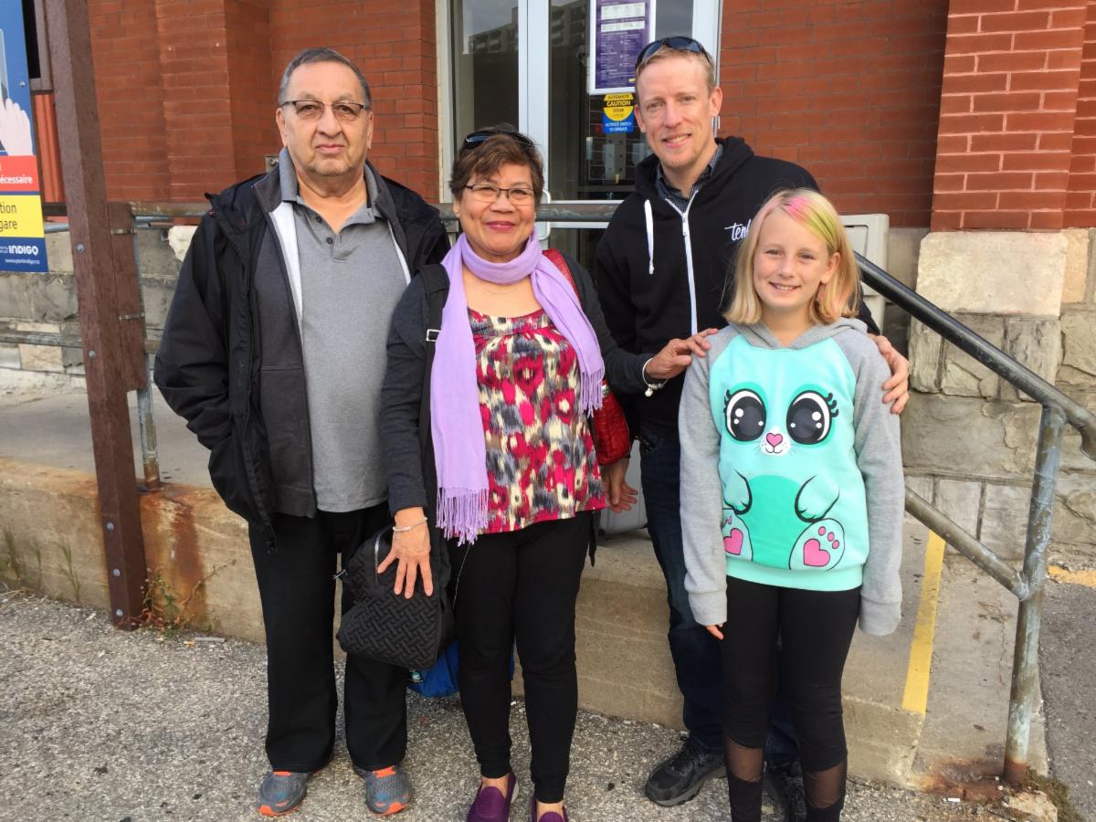 Elder Norman, wife Aurelia, True North Aid Executive Director Ken Smid, and daughter Olivia Smid.