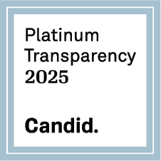 Candid Platinum Transparency 2025 seal in a light blue square border with black text