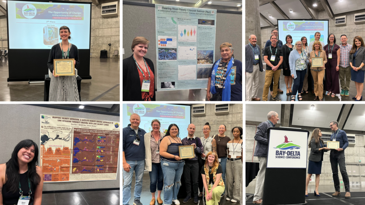 Collection of award winners from the 2026 Bay-delta Science Conference