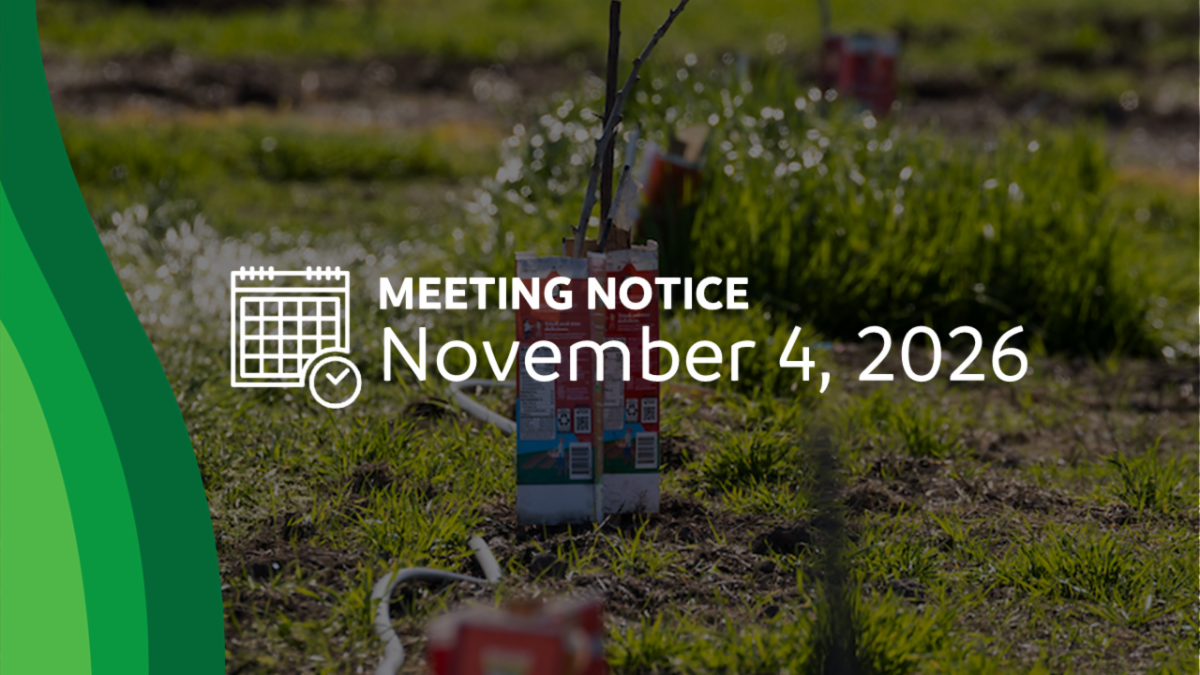 Graphic that reads "November 4, 2026 Meeting Notice"