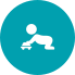 Crawling child icon for The Basics Principle Explore Through Movement and Play