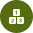 Numbered blocks icon for The Basics principle Count, Group and Compare