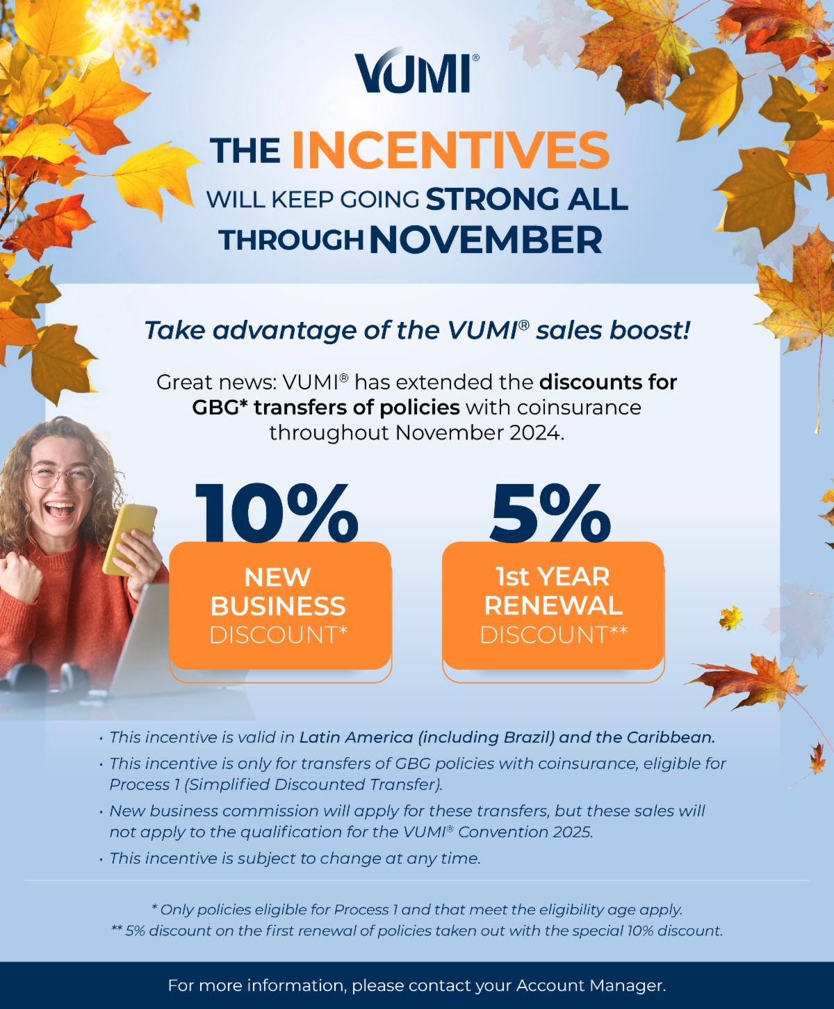 Nov Incentive The incentives will keep going strong all through November