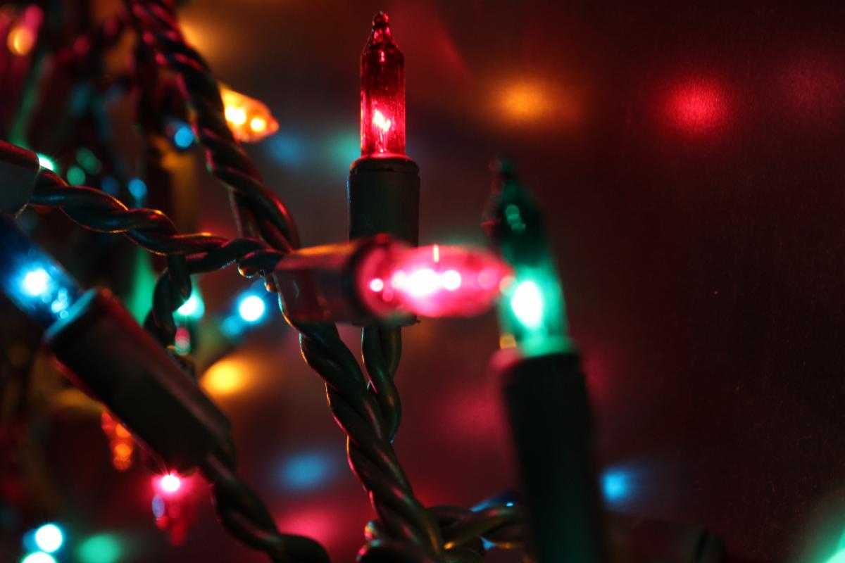 Various color holiday lights