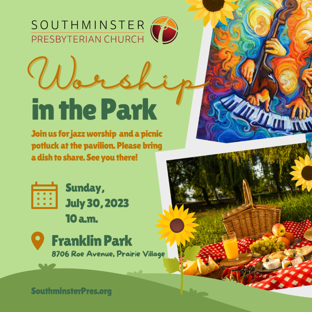 This Sunday at Southminster July 16th