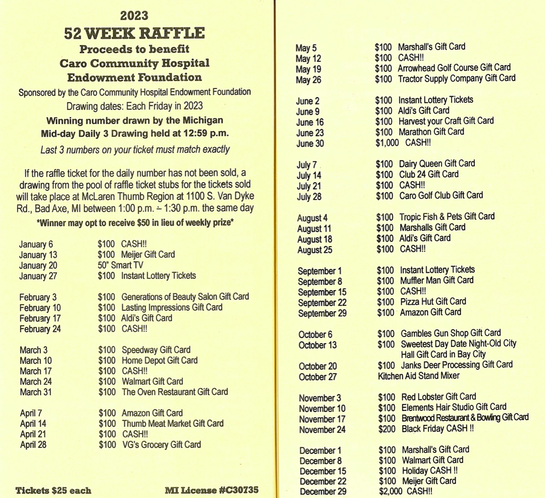 Greetings from McLaren Caro Region and McLaren Thumb Region