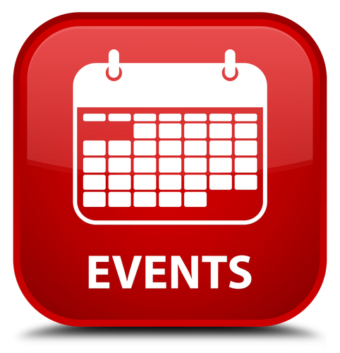 Events  calendar icon  red square button