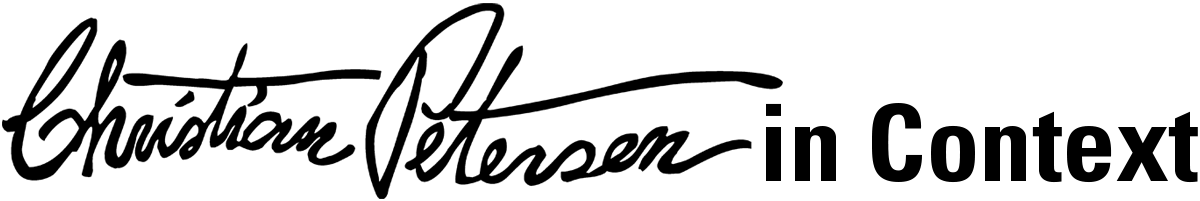 Christian Petersen in Context. Christian Petersen signature