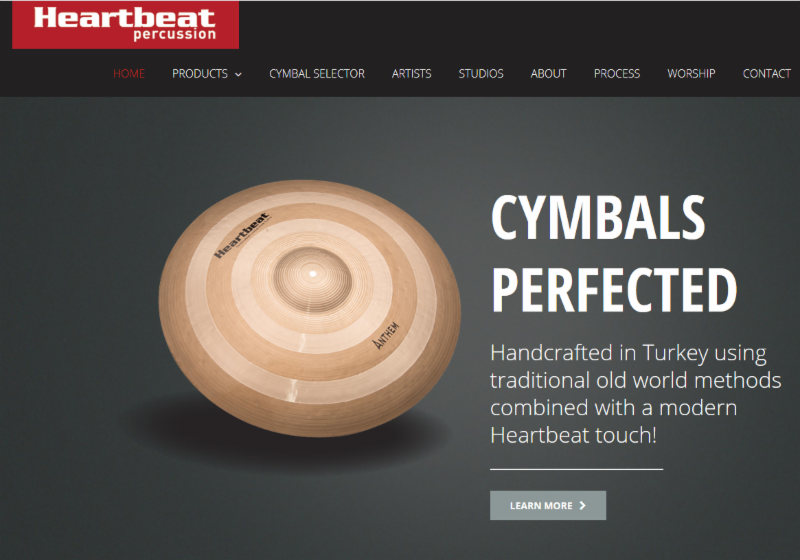 Heartbeate Percussion Website Front Page