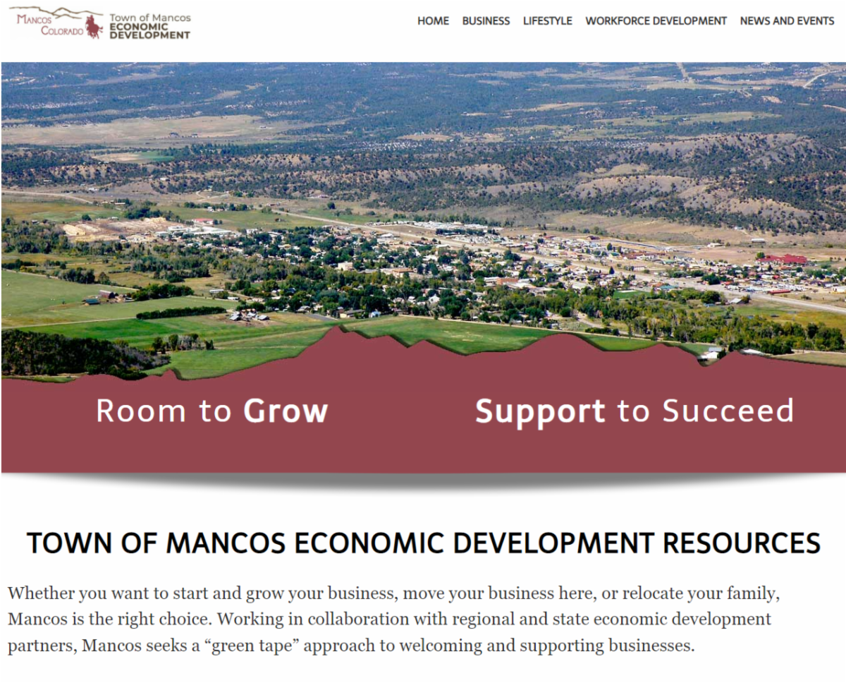 New Mancos EcoDev site Startup Resources News You Can Use