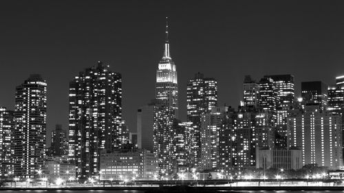 Midtown Manhattan skyline at Night Lights_ New York City