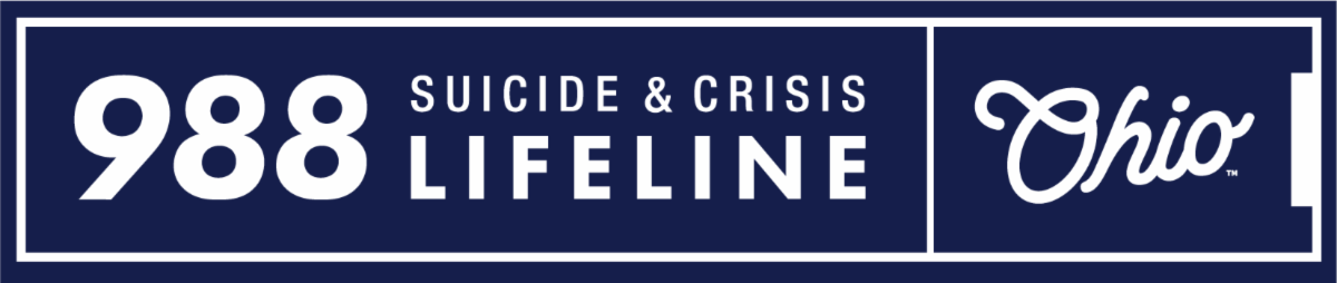 988 Ohio logo linking to the 988 Suicide and Crisis Lifeline website